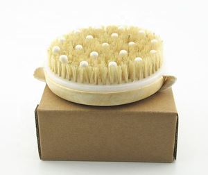 Round and large size bath body brush with bead