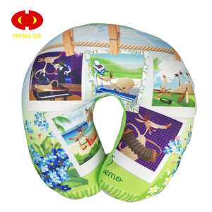 U-shape micro beads filling personalized neck pillow for travel rest