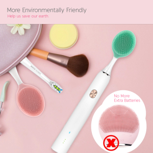 Waterproof Silicone Facial Cleansing Brush Replacement Head Compatible with Xiaomi Electric Toothbrush Bases