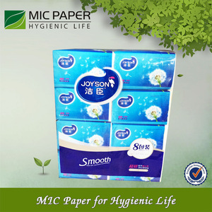 white and soft pack facial tissue