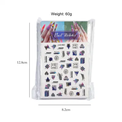 Wholesale Cross-Border Foreign Trade Marble Nail Sticker DIY Stereoscopic Nail Sticker Set