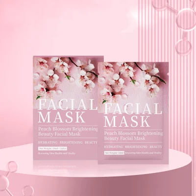 Wholesale Face Care Peach Blossom Brightening Hydrating Beauty Facial Mask for Lady