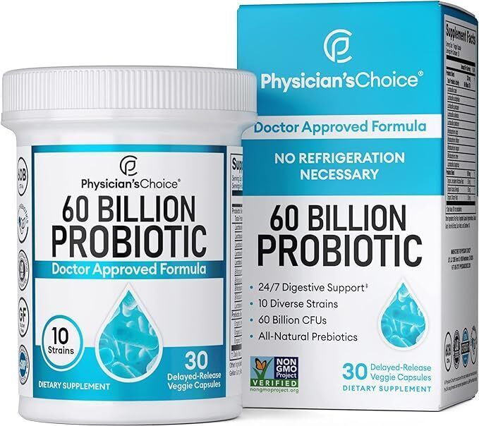 Physician'S CHOICE Probiotics 60 Billion CFU 10 Strains + Organic Prebiotics 30c