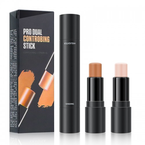 Cross-border Makeup Double Head concealer Three-dimensional Repair and Brighten the Face Highlight concealer Pen Color Repair Stick customized by ODM processing manufacturers