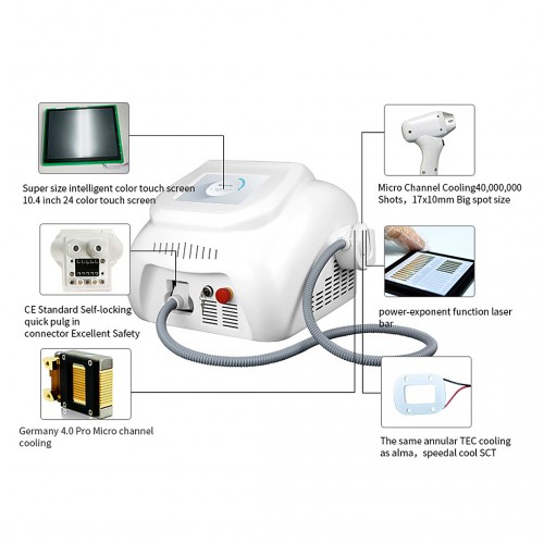 Diode Laser 755 808 1064 Portable 808nm Diode Laser Hair Removal Home Use