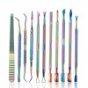 Rainbow Cuticle Pusher Nail Art Files UV Gel Polish Remover