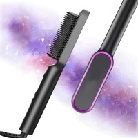 Hair Brush Straightener Hair Straightening Iron with Built-in Comb for Professional Salon at Home