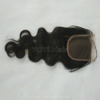 4x4 5x5 6x6 2x6 inch transparent/brown lace No tangle Remy brazilian virgin hair body wave lace closure