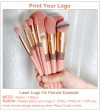 Custom Logo Pink Makeup Brush Set Private Label Luxury 10 Pcs Rhinestone Cosmetic Brushes with Crystal Leather Holder Case Box Wholesale