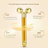 24k Gold Color Electric Lifting Import Beauty Instrument 3D Roller V Face Facial Massage Stick