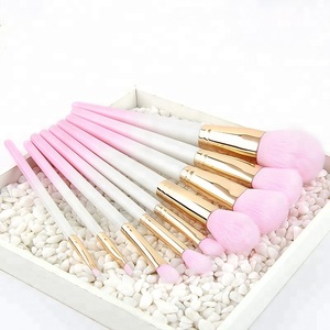 2019 New Arrival 9pcs makeup brushes set pink/white synthetic bristles makeup brushes kit foundation/eye brushes makeup tool