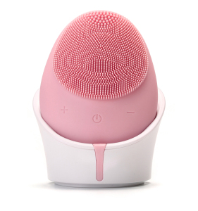 2019 Updated Waterproof Vibrating Facial Cleansing Brush Mini Face Massager Cleanser Silicone Electric Ultrasonic Facial Brush