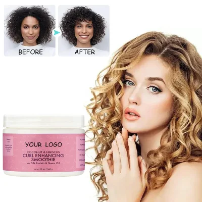 2023 Hair Styling Products Coconut Hibiscus Hair Styling Curl Elastin Moisturizing Repair Curling Essence Hair Care Elastin