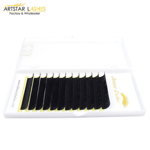 Beauty Products 5D Silk Custom Packing Korean PBT Fiber/Faux Mink /Synthetic Hair Individual Volume Eyelash Extension Own Brand