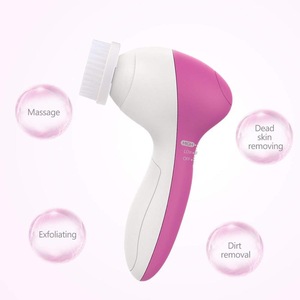 Best skin cleansing electric facial cleanser brush 5 in 1 face skin care body brush