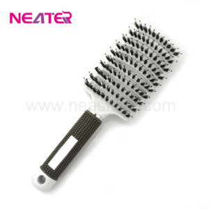 Black detangling nylon pins and 100% boar bristle hair brush