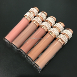 custom logo high quality mini glossy nude clear shimmer vegan lip gloss pigment organic glitter lipgloss private label