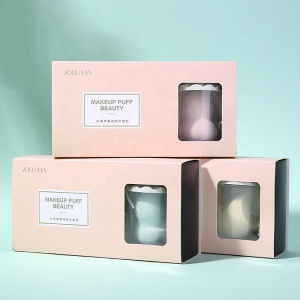 Custom Logo Packaging Beauty Cosmetic Pink Microfiber Blender Foundation Makeup Sponge YF199