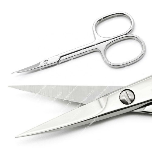 Cuticle Scissors Cutting Pliers Makeup Eyebrow Curved Head Stainless Steel Dead Skin Removal Product Manicure Tools