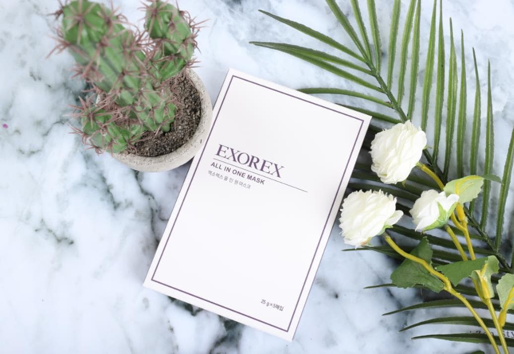 EXOREX ALL IN ONE MASK, Korean sheet mask pack, tencel sheet / adenosine / panthenol / Glutathione