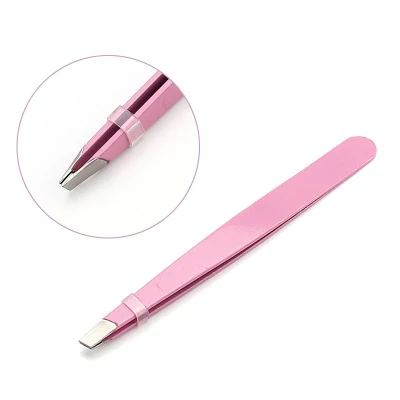 High Quality Makeup Beauty Care Black Painting Pointed Beauty Eye Lash Tweezers