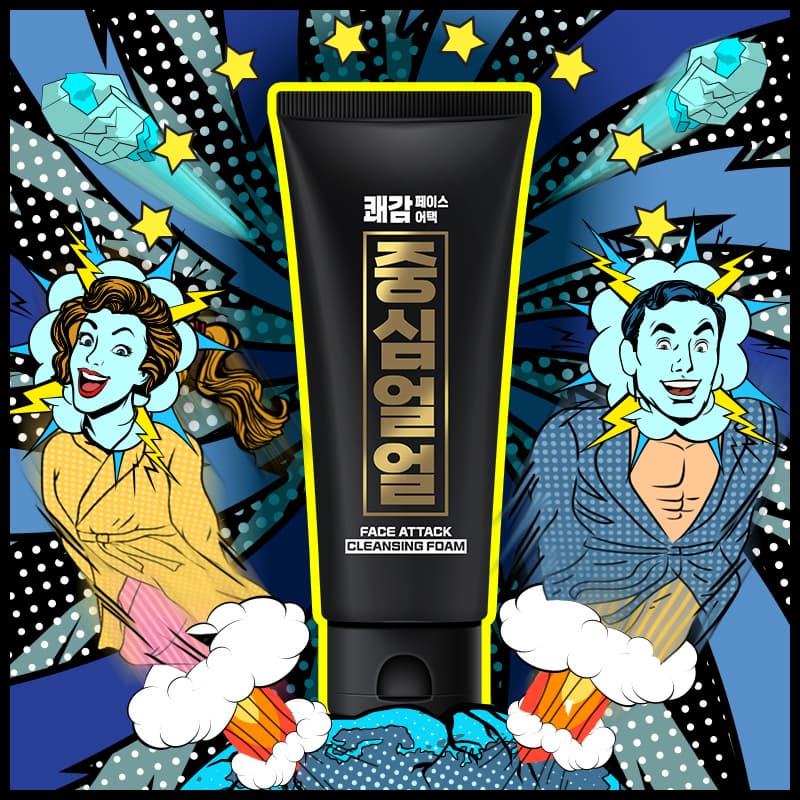 Joongsim ulul Super Cool Kick Face Attack Facial Foam Cleanser