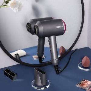 KONKA Professional Hair Dryer Strong Wind Salon Dryer Hot Air Brush Electric Hair Dryer Negative Ionic Hammer Blower Dry