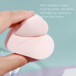 Love Heart shaped Latex Makeup Puff Beauty Sponge Egg Puff with Christmas Ball Box Case