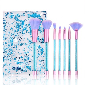 Melason 2019 New 7Pcs Private Label Multifunctional Bling Liquid Glitter Brushes Makeup Professional Cosmetil Tools