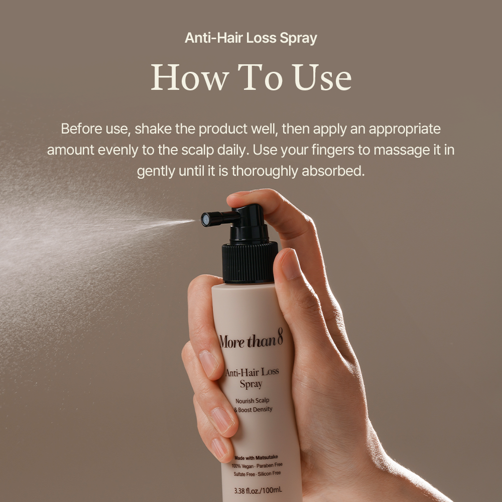Morethan8 Anti-Hair Loss Spray with Matsutake Extract
