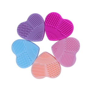 New design Heart Shape Silicone Cosmetic Makeup Brush Egg Cleaner