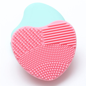 New design Heart Shape Silicone Cosmetic Makeup Brush Egg Cleaner