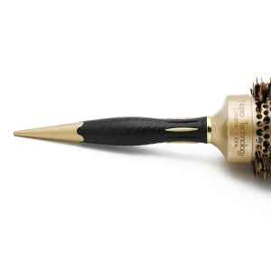 New Style Gold Salon Nylon Hairdresser Hair Beauty Styling Mix Boar Bristle Roller Brush Round Nylon Ceramic Hair Brush