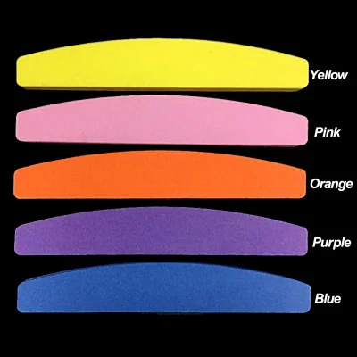 Professional Nail Buffer Wholesale Quality 6 Colors Sponge Nail Files 100/180