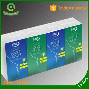 Promotional Soft Mini Pocket Facial Tissue/Travel Pack Pocket Tissue of OEM Brand