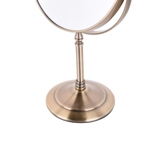 Retro Style 8 Inch 3X Antique Cosmetic Vanity Desk Makeup Mirror Double Sided Tabletop Mirror Bathroom Bedroom Makeup Vanity