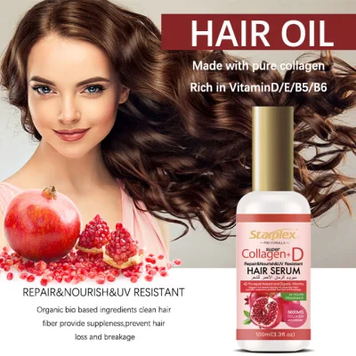 Starplex Red Pomegranate Vitamin E Collagen Private Label Hair Serum Hair Care Essential Oil