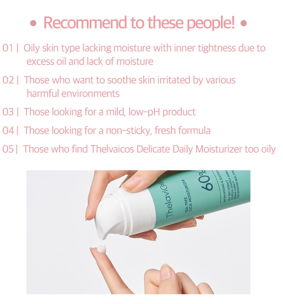 VEGAN Skin Care Tea Tree &amp; Cica-60 Moisture Ampoule for Oily Skin 30ml