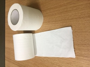 WHITE toilet tissue paper