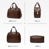 Large Capacity Travel Skincare Waterproof Portable Genuine Leather Tote Bag Stylish Toiletry Bag
