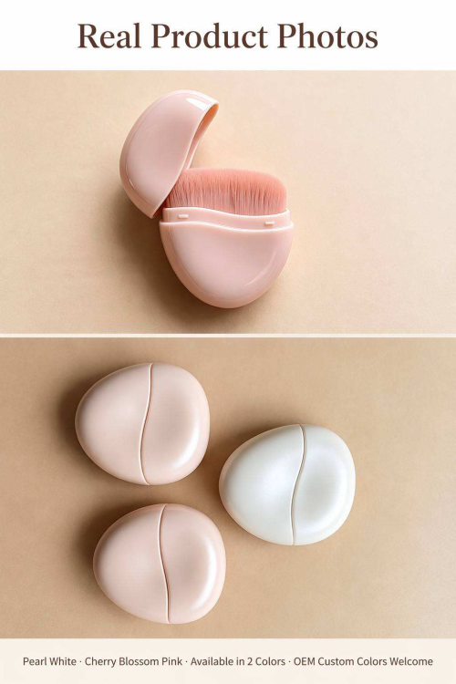 Portable Oval Foundation Kabuki Brush Wholesale Dustproof Ultra Soft Synthetic Hair Travel Face Makeup Brush Private Label