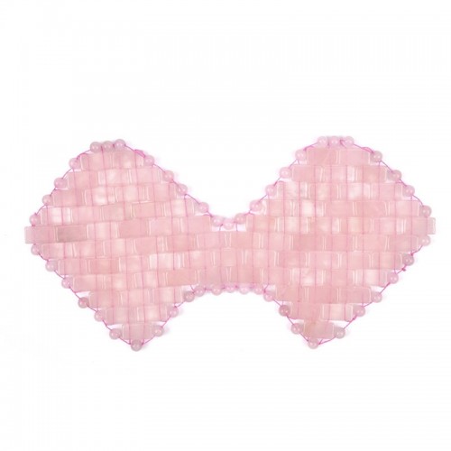 Butterfly Design Spa Ice Compress Eyelids Handmade Woven Jade Rose Quartz Eye Mask