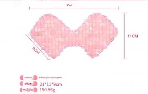 Butterfly Design Spa Ice Compress Eyelids Handmade Woven Jade Rose Quartz Eye Mask