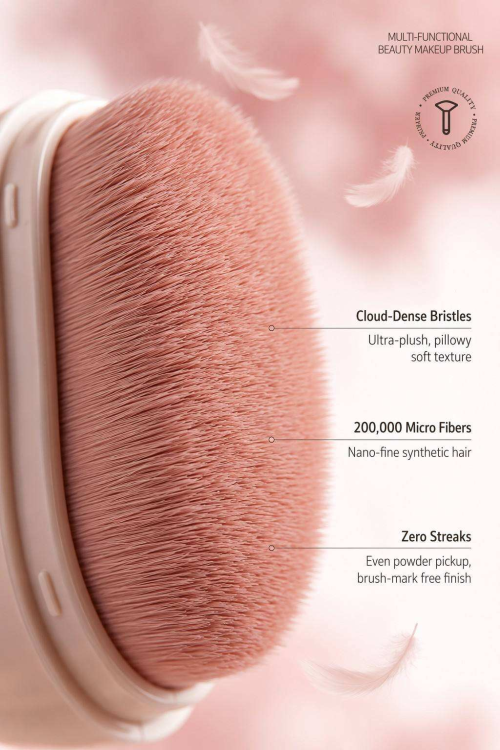 Portable Oval Foundation Kabuki Brush Wholesale Dustproof Ultra Soft Synthetic Hair Travel Face Makeup Brush Private Label