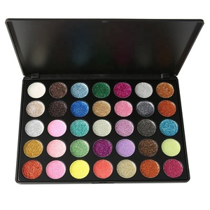 2019 Most popular Multi makeup colored High Quality organic Eyeshadow Palette,35 color magnetic Glitter pallet eye shadow