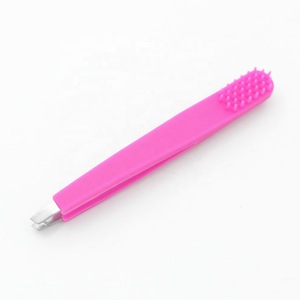 2019 Professional Beauty Eyebrow Silicone Tweezer With Comb