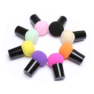 2020 Plastic Handle Silicone Latex Empty Soft Triangle Powder Makeup Puff