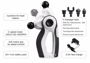 24V Li-ion deep tissue massage gun tool with brushless motor in lowest noise and highest power