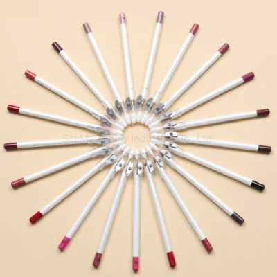 25 Colors High Pigmented Long Lasting Waterproof Creamy Lip Liner Pencil with Sharpener Lip Makeup Matte Lip Liner Pencil for Women