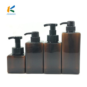 250ml450ml 680ml brown square plastic PETG foaming hand washing soap pump bottles